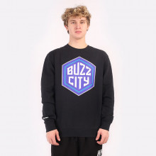 Мужская толстовка Mitchell and ness Buzz City Logo Crew (BUZZLOGOCREWCHAHORBLK)